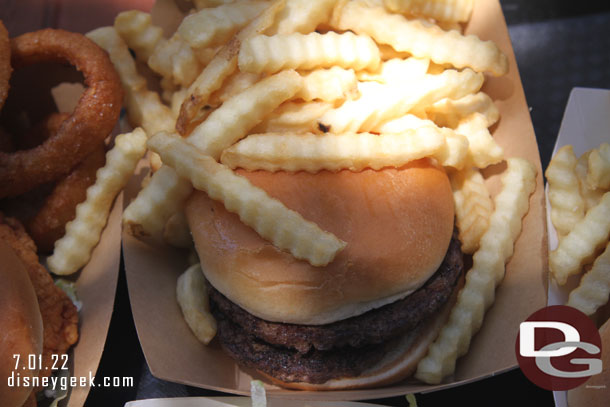 The double burger with fries (note you have to pay for the cheese even if you do not want it and mobile order does not have the option for no cheese).  