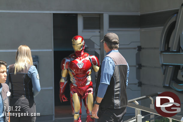 Iron Man was arriving for pictures as I walked by.