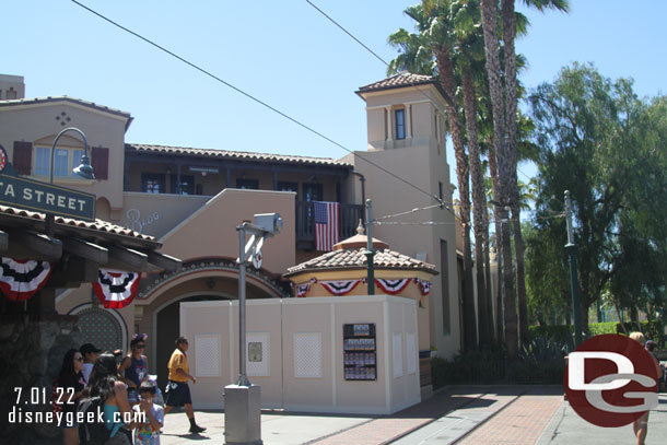 Renovation work on the ATM area near the park entrance.