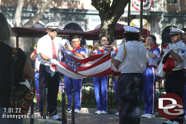 Folding the flags