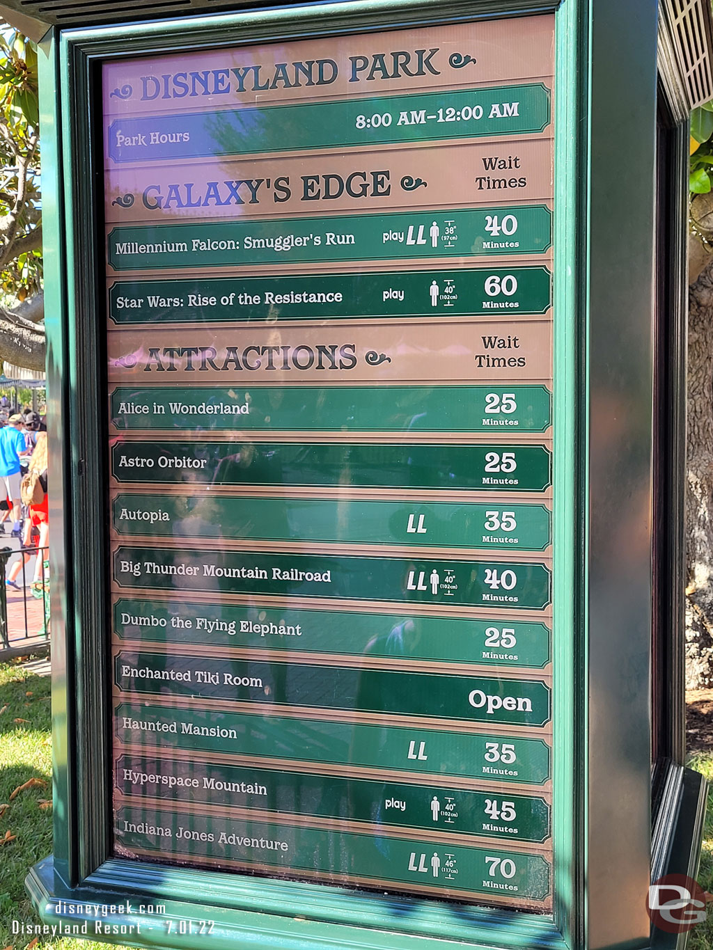 4:56pm - Disneyland wait times