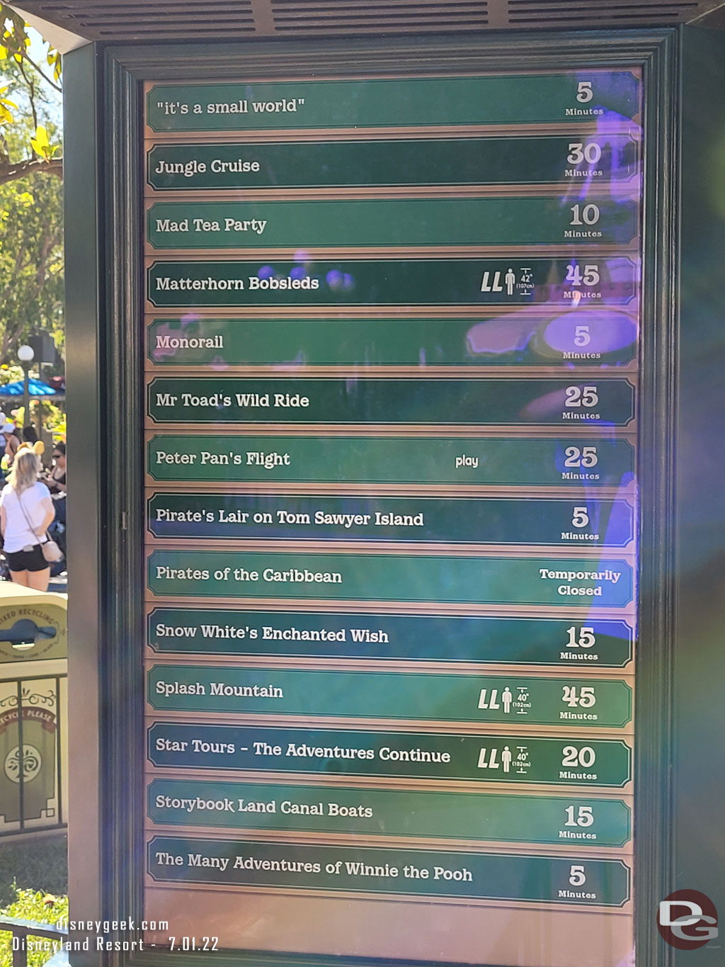 4:56pm - Disneyland wait times