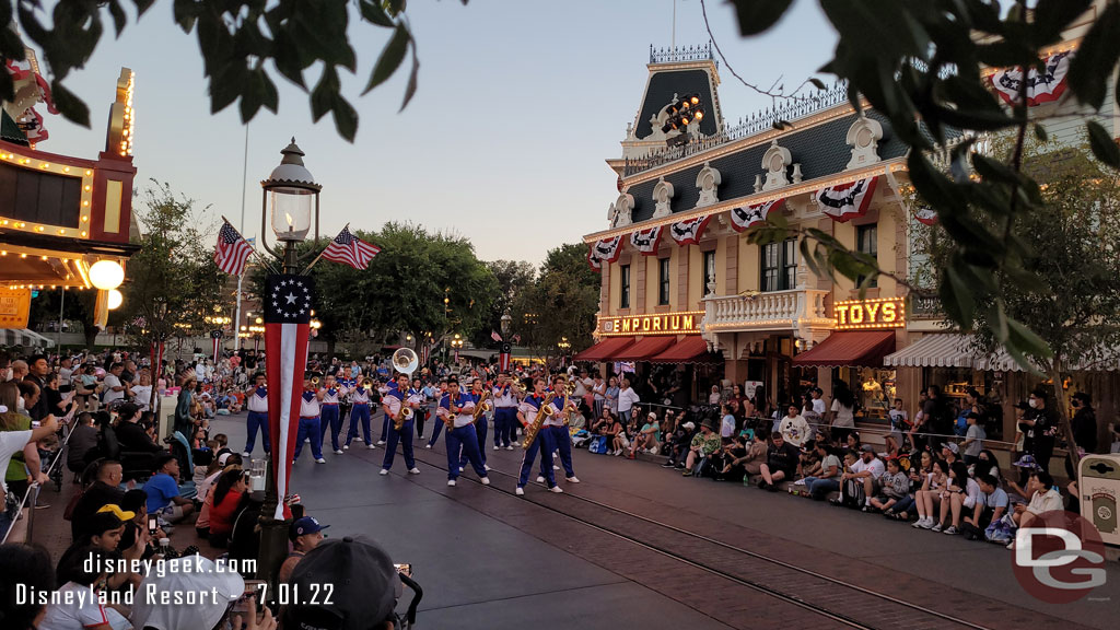 The band then moves up the street to perform their Tower of Power medley.