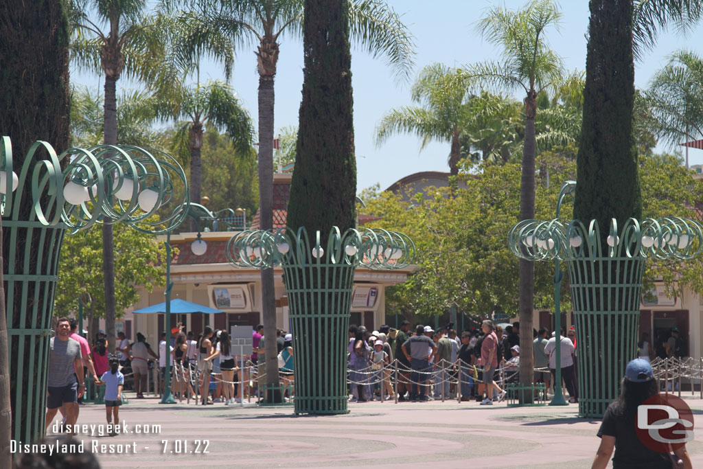 The longest line I think I have seen since reopening at the ticket booths this afternoon.