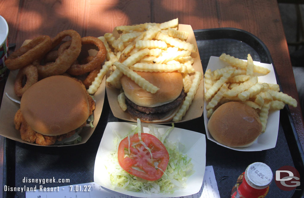 Our order this afternoon.. $32.75 after discount (chicken, burger & kids burger).