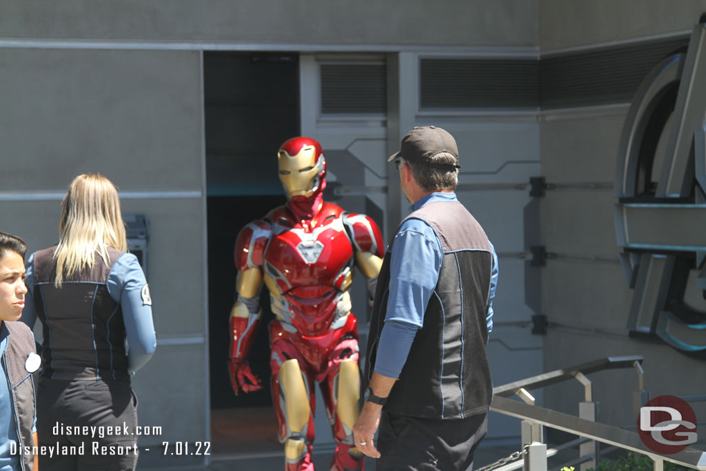 Iron Man was arriving for pictures as I walked by.