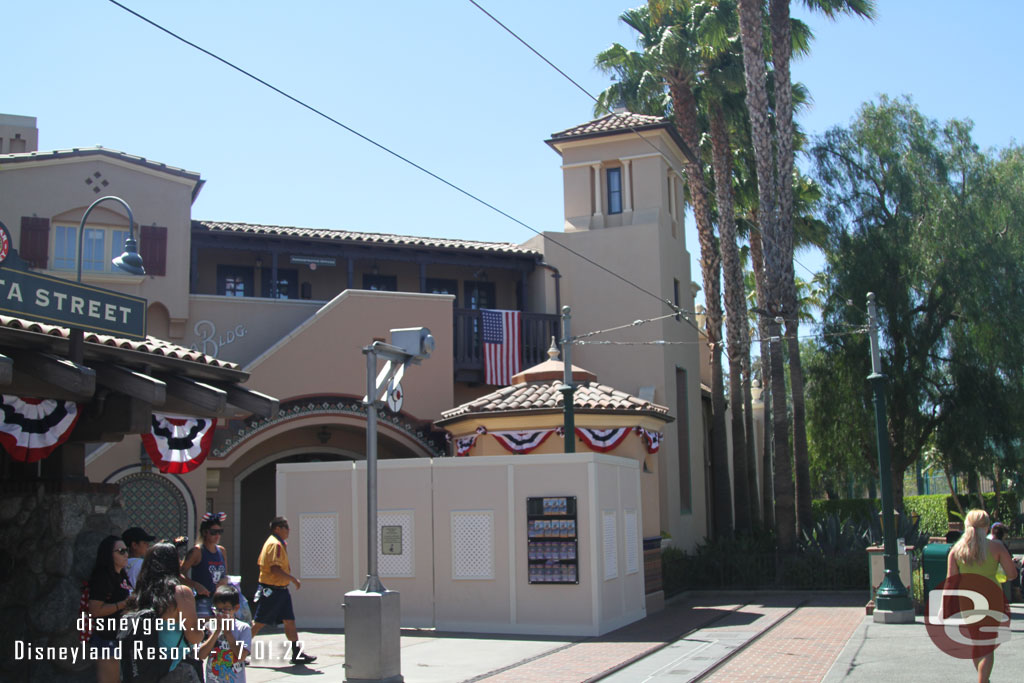 Renovation work on the ATM area near the park entrance.