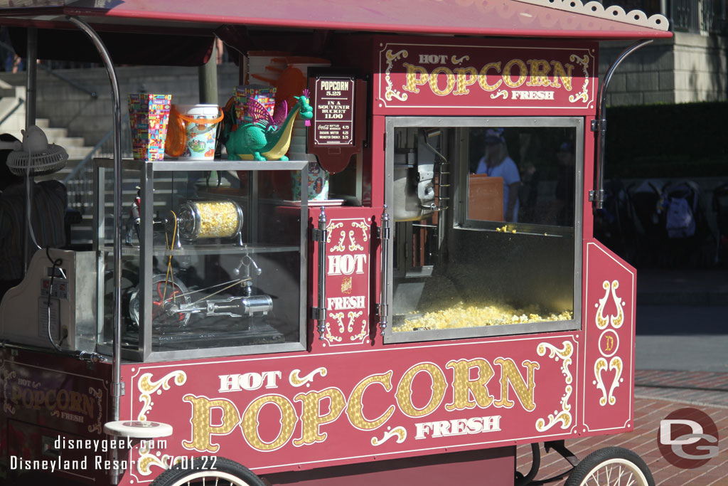 The Main Street Electrical Parade pop corn bucket was in stock at several locations still.