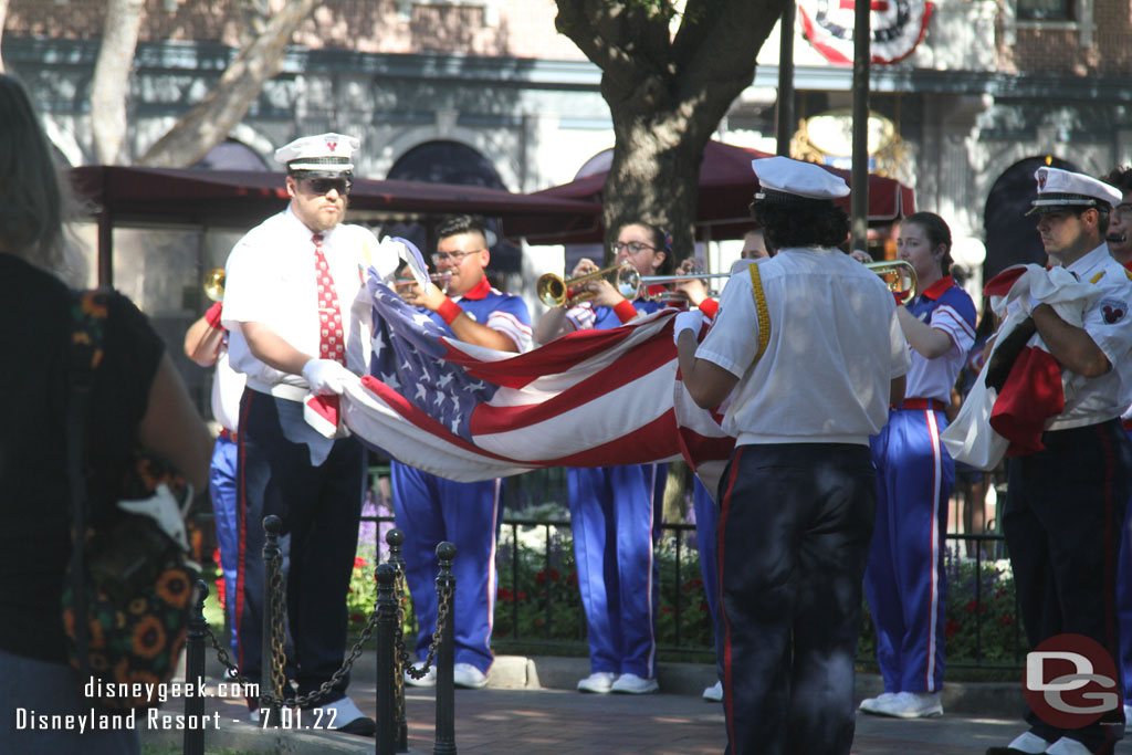 Folding the flags