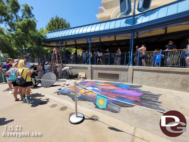 There was a Disney film crew set up in the prime viewing location. So you could only see views from the side right now and the effect was not the best.