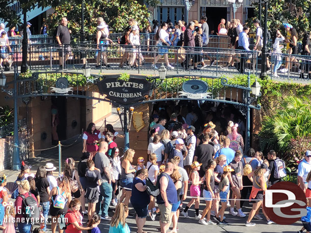 5:20pm - 20 minute wait posted for Pirates