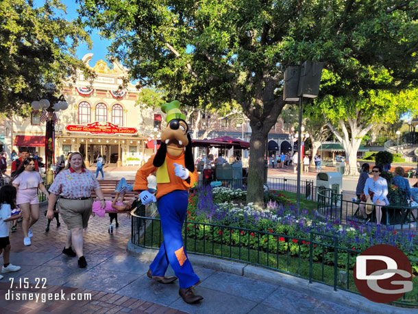 Goofy strolled up while I was near the flag pole.