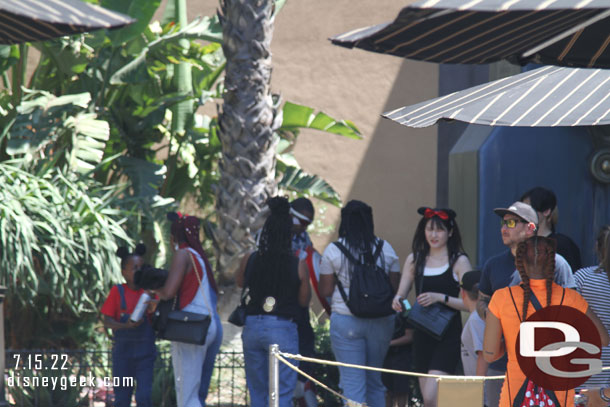 Captain America was meeting guests in the corner near the Guardians of the Galaxy exit.  to the left Scarlet Witch was meeting.