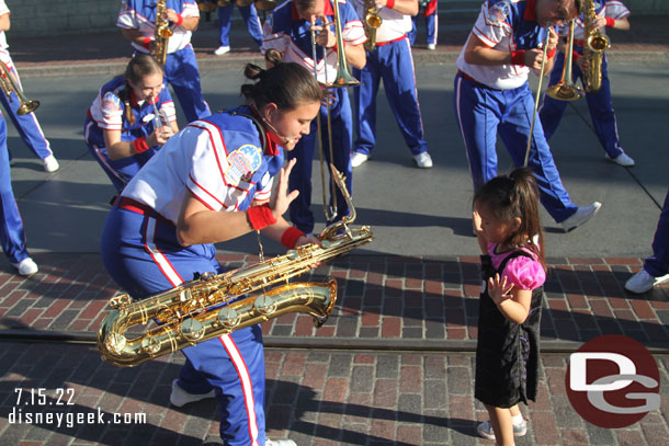 A young guest dancing with the band during the Stevie Wonder medley