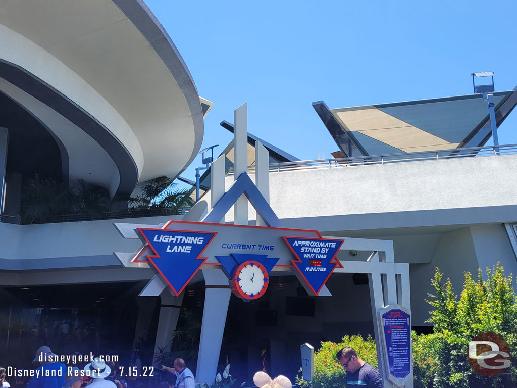 Decided to check out the Lightyear meet and greet since I had not yet.  I believe that said 40 min wait for Space Mountain.