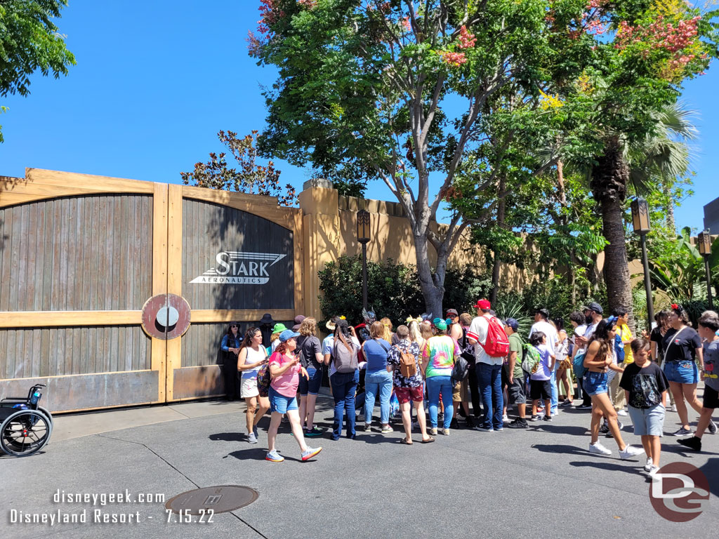 Thor and Mighty Thor have draw a crowd near the parade gate.