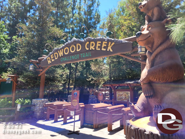 Redwood Creek is closed for renovation and preparations for Halloween.