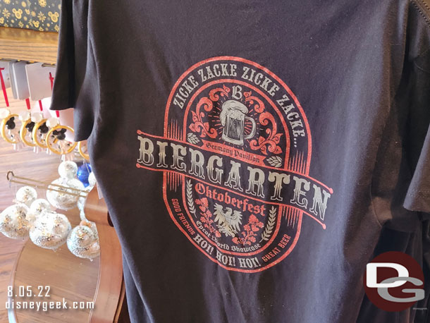 Biegarten merchandise for Octoberfest