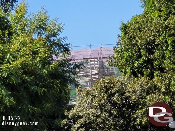 The hills of Toontown are being painted.  You can get a glimpse of them from the small world mall area.