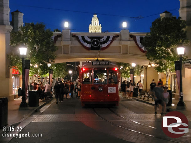 Buena Vista Street this evening.