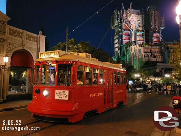 The Red Car stop on Sunset Blvd.