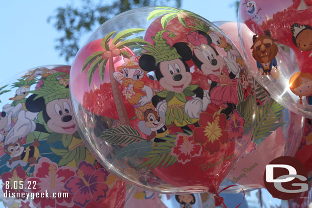 Summer balloons on Main Street USA. 