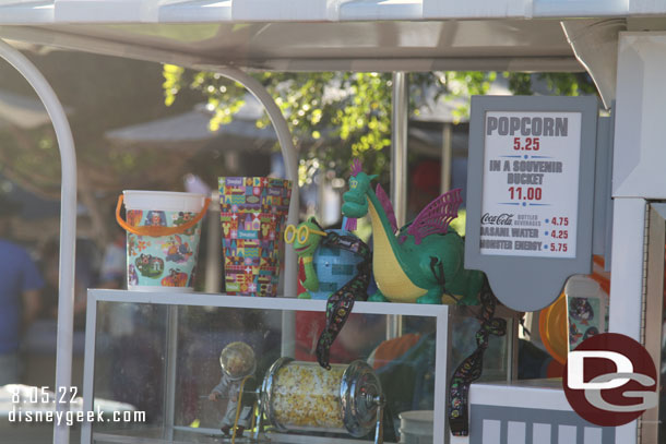 Plenty of Main Street Electrical Parade buckets in stock around the park still.