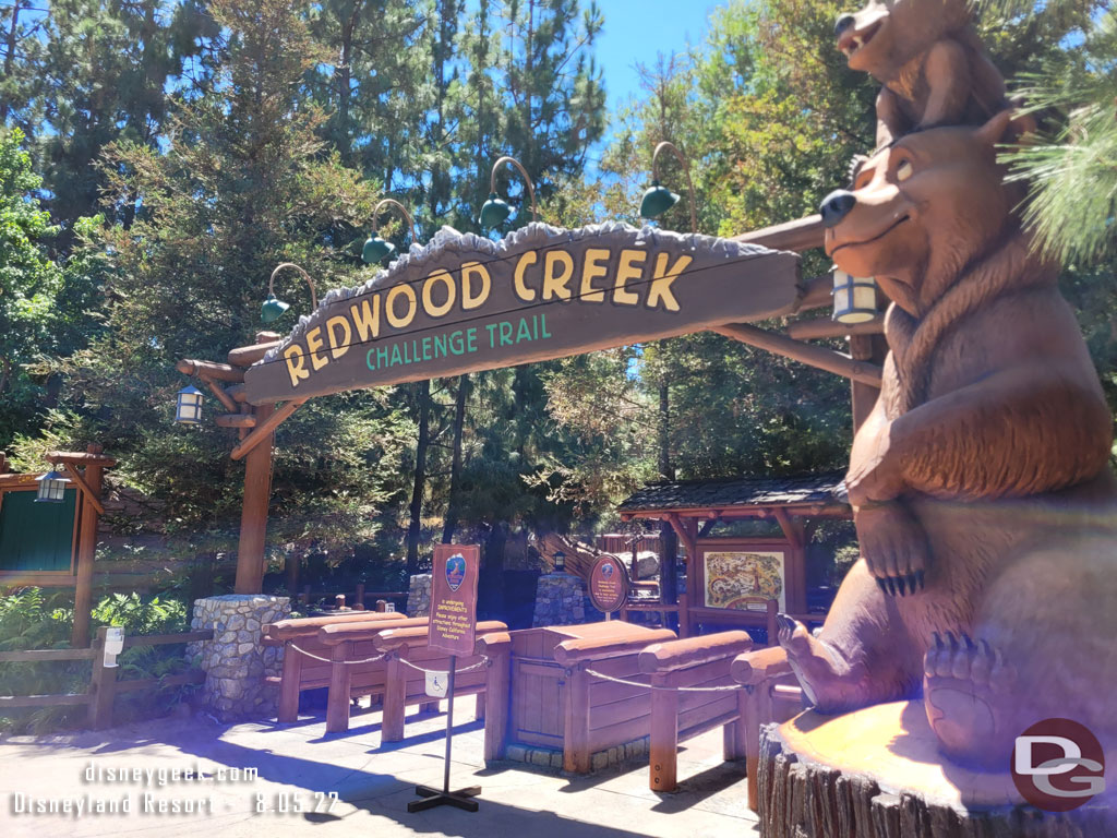 Redwood Creek is closed for renovation and preparations for Halloween.