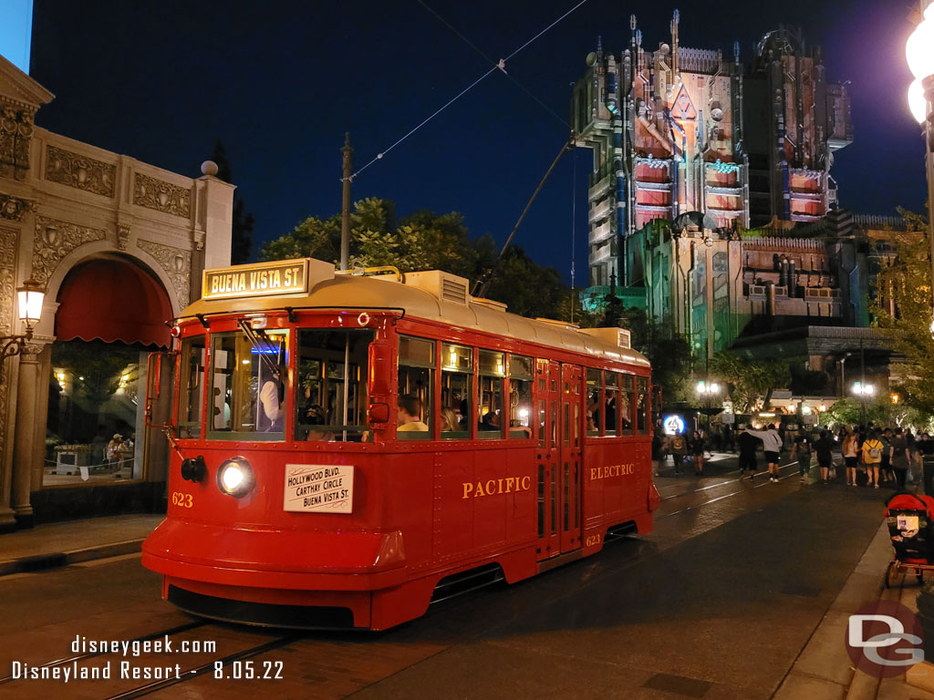 The Red Car stop on Sunset Blvd.