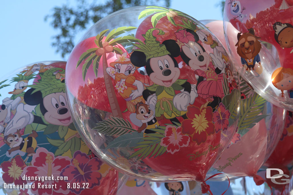 Summer balloons on Main Street USA. 