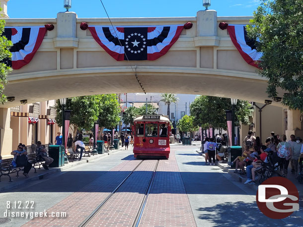 2:04pm - A Red Car on Buena Vista Street