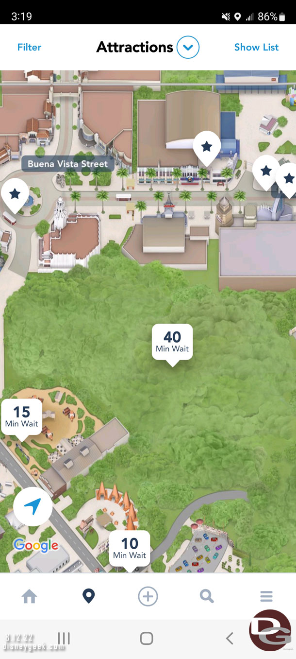 The Disneyland App was hiding Avengers Campus again for me.