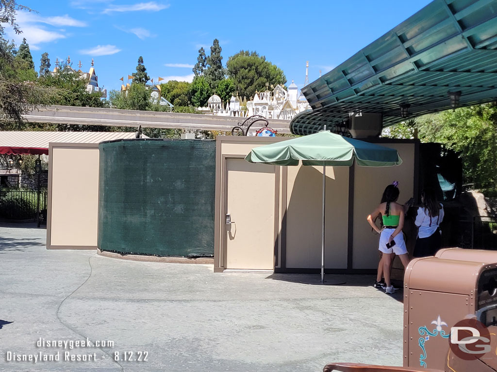 The former FastPass area is also behind walls.