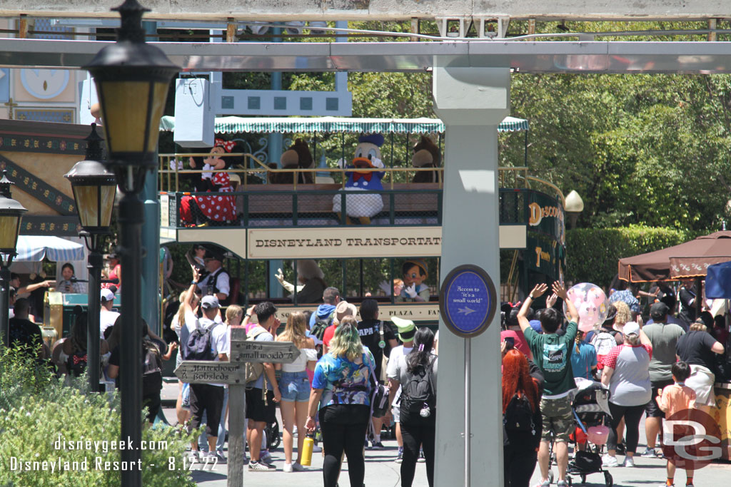 The Mickey and Friends Cavalcade rolling by.