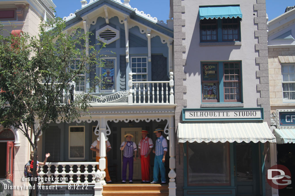 The Dapper Dans performing on Main Street USA