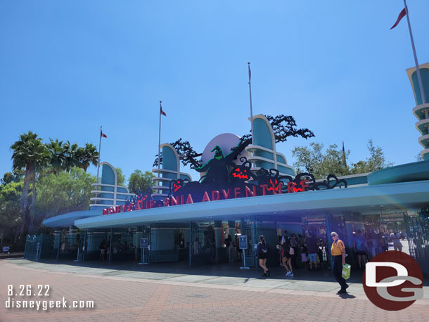 Oogie is in place for the Halloween Season at DCA