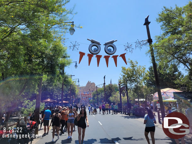 Cars Land Route 66 is ready for Haul-O-Ween.  The Halloween celebration begins next Friday, most decorations are now installed.