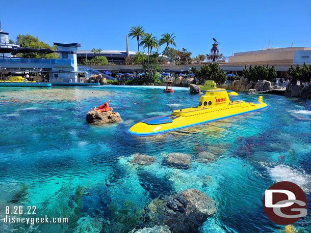 The Finding Nemo submarine lagoon this afternoon