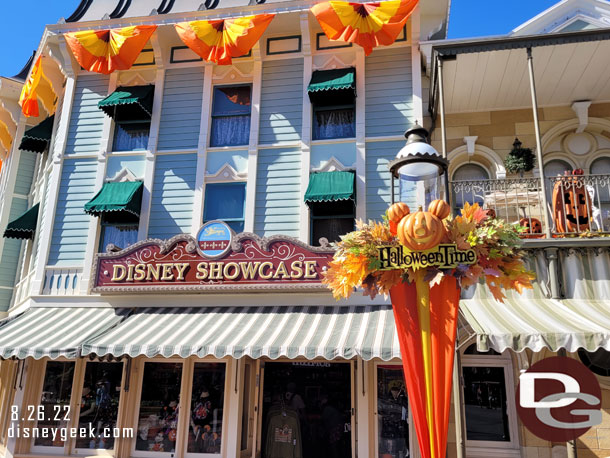 The Disney Showcase has an assortment of Halloween Merchandise