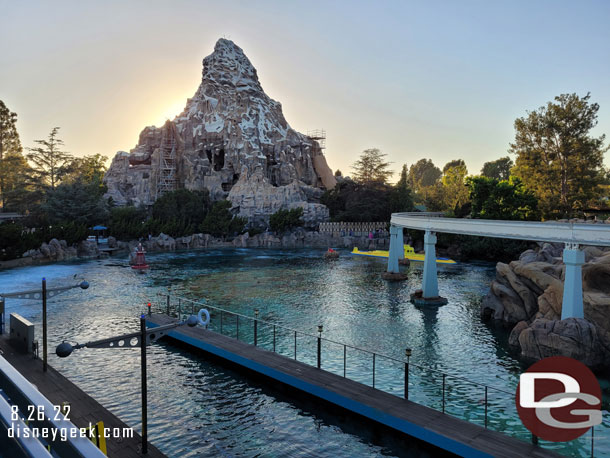 The sun setting behind the Matterhorn