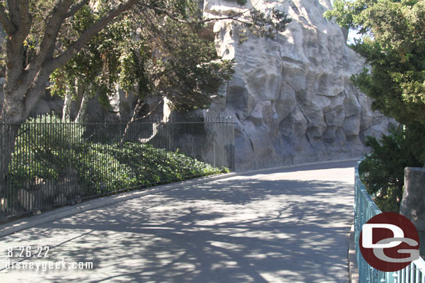 With the Matterhorn closed for renovation the walkway is quiet.