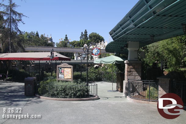 The renovation work has wrapped up on the former FastPass current guest relations stand near the Matterhorn