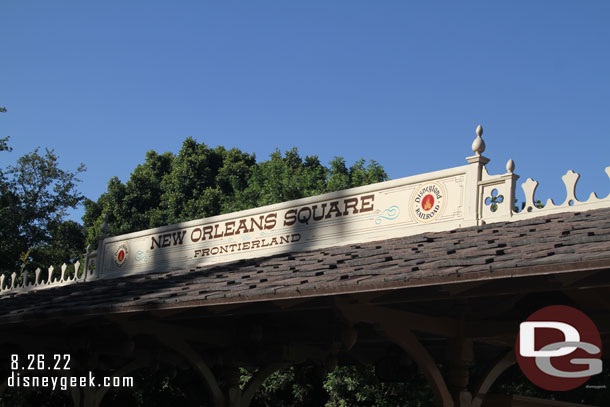 Going for a grand circle tour onboard the Disneyland Railroad.. first stop New Orleans Square.