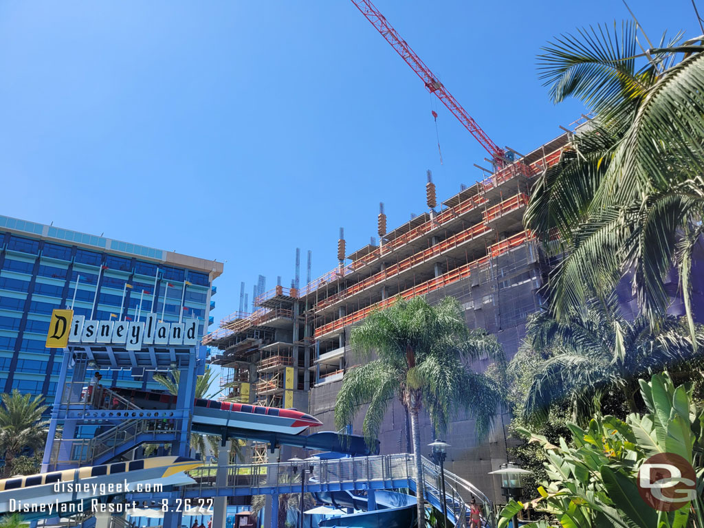 The Disney Vacation Club Tower continues to reach skyward. The 10th floor is taking shape now.