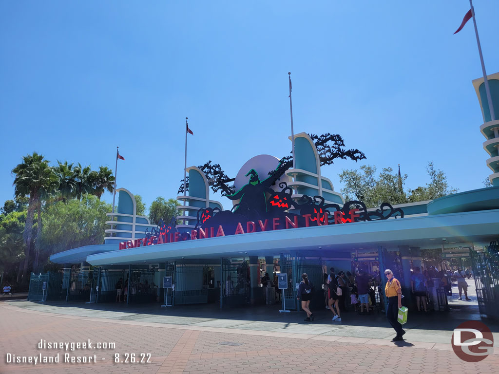 Oogie is in place for the Halloween Season at DCA