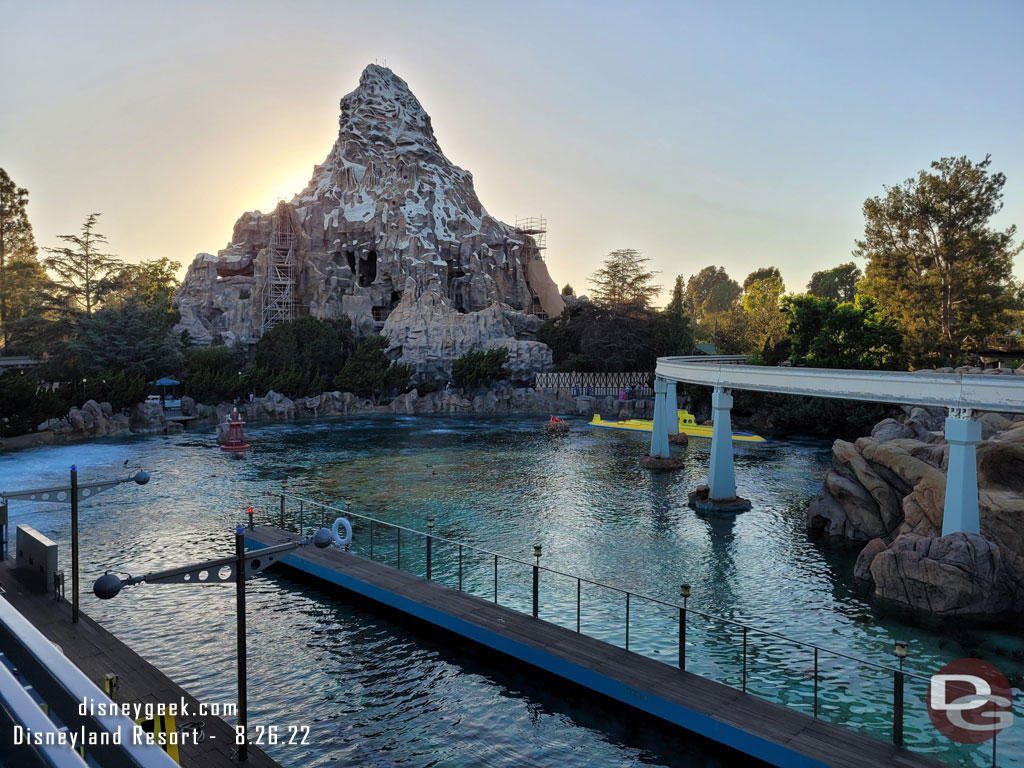 The sun setting behind the Matterhorn