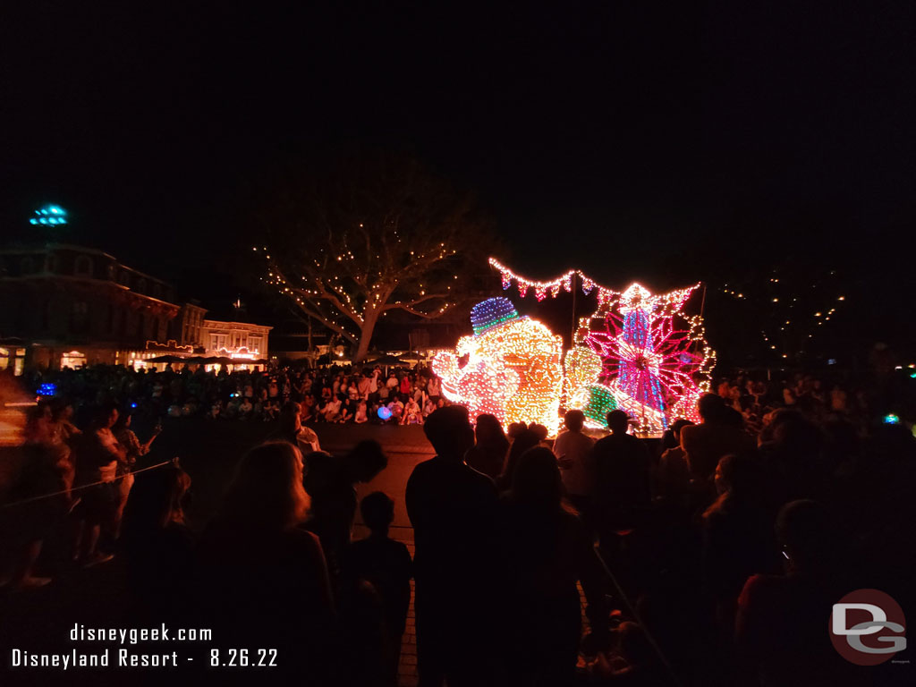 Waiting to cross the parade on Main Street USA