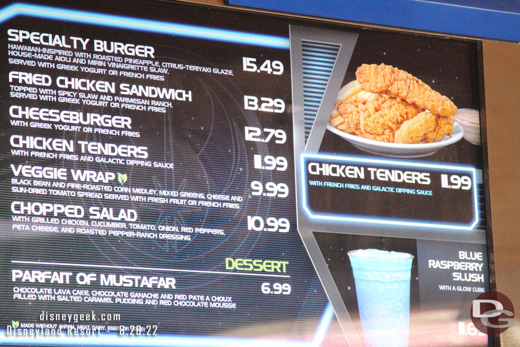 At Galactic Grill you can once again order chicken tenders without having to buy the Star Wars set.