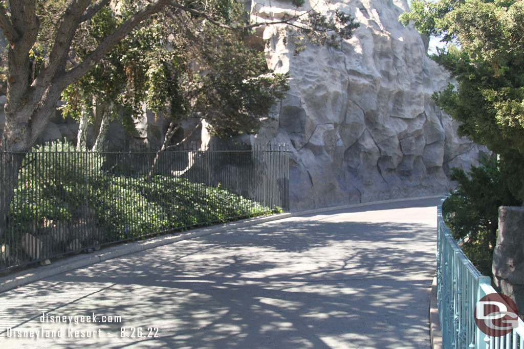 With the Matterhorn closed for renovation the walkway is quiet.