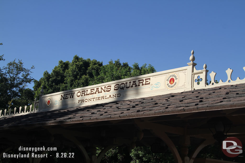 Going for a grand circle tour onboard the Disneyland Railroad.. first stop New Orleans Square.